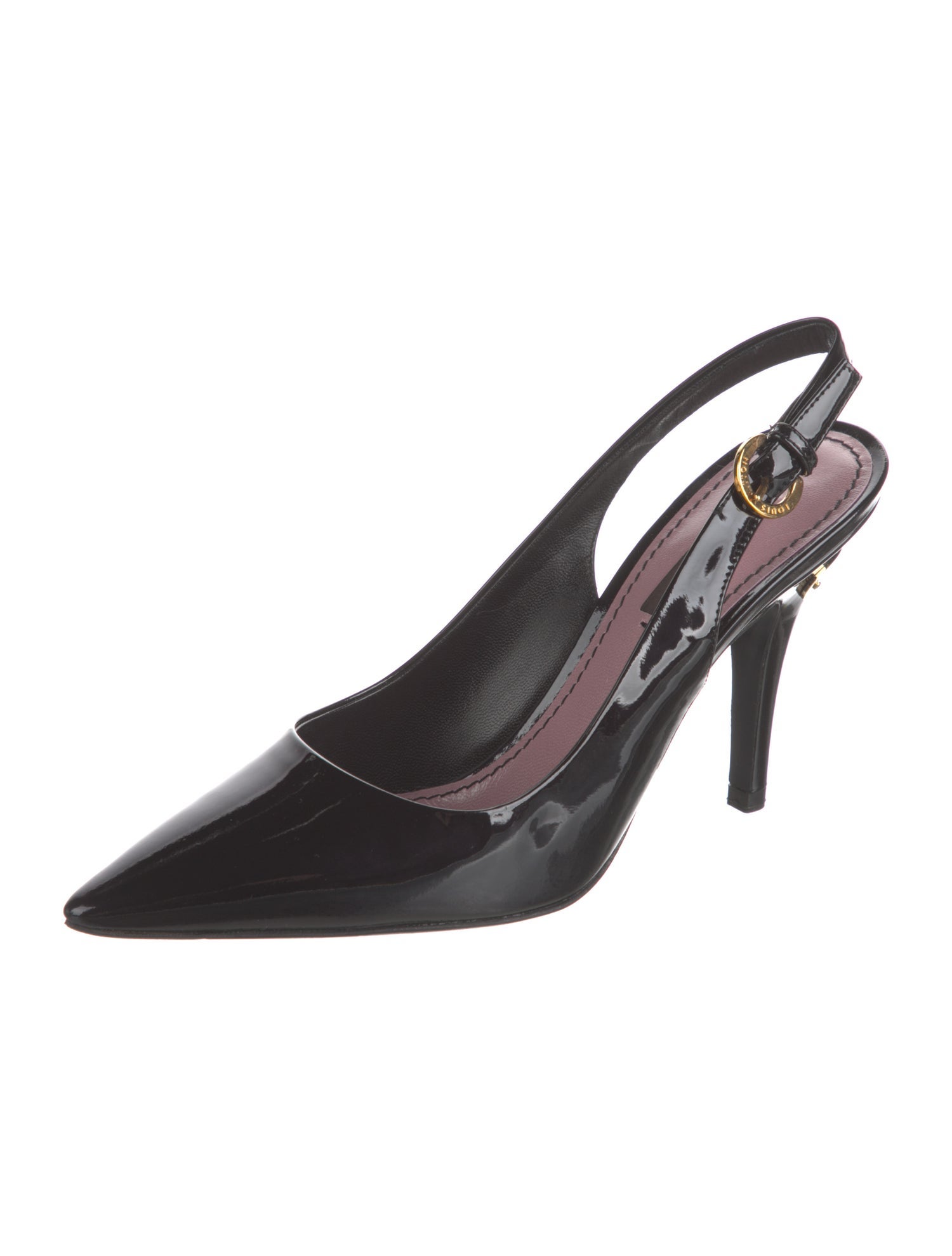 Louis Vuitton Patent Leather Slingback Pumps